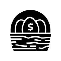 diversificatie geld glyph pictogram vectorillustratie vector