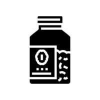 fles haver granen glyph pictogram vectorillustratie vector