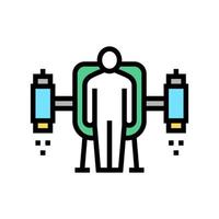 jetpack apparatuur kleur pictogram vectorillustratie vector