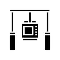 camera anti-schok gereedschap glyph pictogram vectorillustratie vector