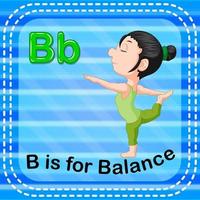 flashcard letter b is voor balans vector