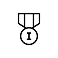 sport medaille pictogram vector. geïsoleerde contour symbool illustratie vector