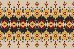 stof etnische stijl. ikat naadloos patroon traditioneel. ontwerp voor achtergrond, behang, vectorillustratie, stof, kleding, tapijt, textiel, batik, borduurwerk. vector