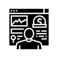 analyse businessplan glyph pictogram vectorillustratie vector