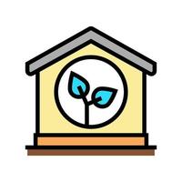 ecologie schoon huis kleur pictogram vectorillustratie vector