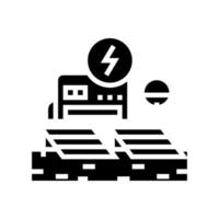 energie station ruimte glyph pictogram vectorillustratie vector