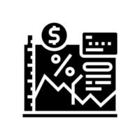 economie school les glyph pictogram vectorillustratie vector