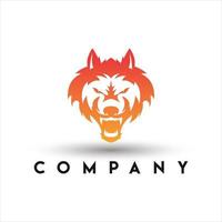 wolf hoofd logo. wolf vintage logo vector