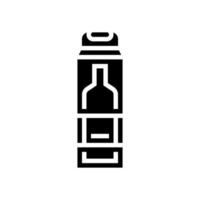 fles alcohol vak glyph pictogram vectorillustratie vector