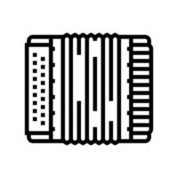 accordeon klassieke muzikant instrument lijn pictogram vectorillustratie vector