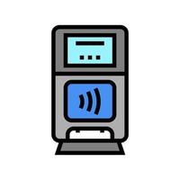 pos terminal contactloze kleur pictogram vectorillustratie vector