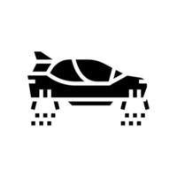 vliegende auto glyph pictogram vectorillustratie vector