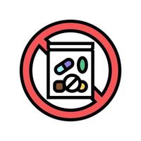 stimulerende middelen drugs verslaving kleur pictogram vectorillustratie vector