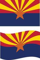 vlag van arizona. Verenigde Staten van Amerika. staatssymbool van arizona. vlakke stijl. vector