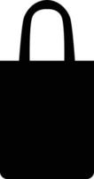 tote tas op witte achtergrond. zwarte stoffen stoffen tas. herbruikbare tas om te winkelen. vlakke stijl. vector