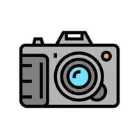 foto camera apparaat kleur pictogram vectorillustratie vector