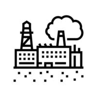 industriële zone land lijn pictogram vectorillustratie vector