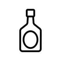 een fles sterke drank icoon vector. geïsoleerde contour symbool illustratie vector