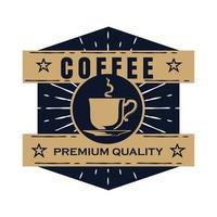 een koffielabel-logo in premium vintage stijl vector