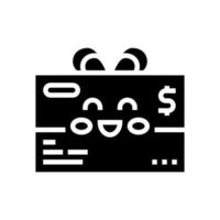 cadeaubon glyph pictogram vectorillustratie vector