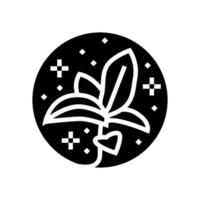 bloem boho glyph pictogram vectorillustratie vector