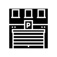 gebouw parkeerplaats lijn pictogram vectorillustratie vector