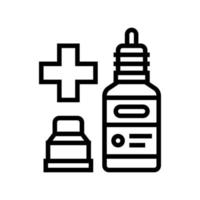 neus- of oogdruppels homeopathie lijn pictogram vectorillustratie vector