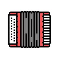 accordeon klassieke muzikant instrument kleur pictogram vectorillustratie vector