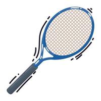 tennis blauw racket sport vector