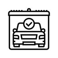 chauffeurs dag van test lijn pictogram vectorillustratie vector