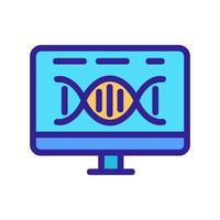 dna-monitor pictogram vector. geïsoleerde contour symbool illustratie vector