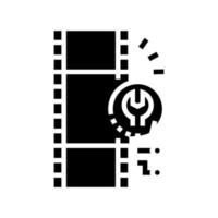 data tape services glyph pictogram vectorillustratie vector