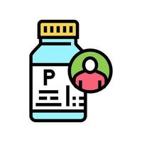 container probiotica kleur pictogram vectorillustratie vector