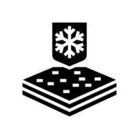 winter stoffen eigenschappen glyph pictogram vectorillustratie vector