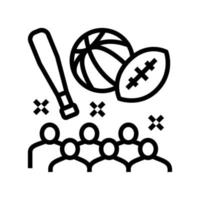 sport kinderfeestje lijn pictogram vectorillustratie vector