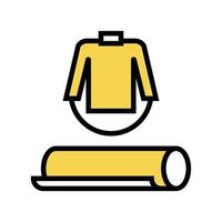 kleding textiel stof kleur pictogram vectorillustratie vector