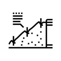 versterking van weghellingen lijn pictogram vectorillustratie vector