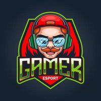 gamers esport mascotte logo ontwerp vector