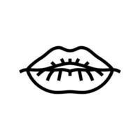 lip gezichtslijn pictogram vectorillustratie vector