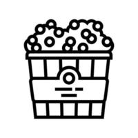 popcorn bioscoop voedsel lijn pictogram vectorillustratie vector