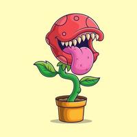 monster plant illustratie. vector icoon