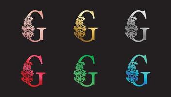 letter g kleurrijke verlopen logo vector