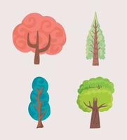 iconen van bomen vector