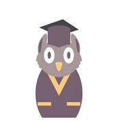 afgestudeerde uil cartoon vector