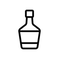 een fles wijn pictogram vector. geïsoleerde contour symbool illustratie vector