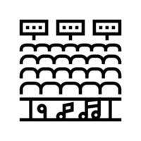 tribune voor publiek op concert lijn pictogram vectorillustratie vector