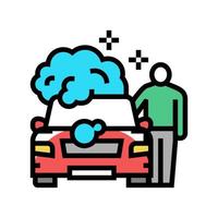 klant auto wassen kleur pictogram vectorillustratie vector