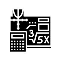 wiskunde school les glyph pictogram vectorillustratie vector