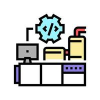 industriële apparatuur debuggen kleur pictogram vectorillustratie vector