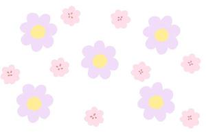 schattige bloem met pastelkleur vector